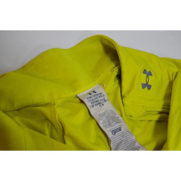 Under Armour highlighter yellow green quarter zip running gear size medium - Picture 4 of 5